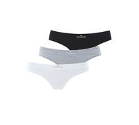 String COPENHAGEN STUDIOS "mit Logodruck am Bund", Damen, Gr. XL (42), schwarz-weiß (schwarz, weiß, grau meliert), Single Jersey, Obermaterial: 95% Baumwolle, 5% Elasthan (LYCRA), unifarben mit Farbei