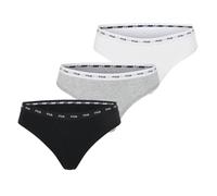 FILA Damen Fi/2stgx3/Fu6320 G-String, Schwarz/Grau/Weiß, 36 (3er Pack)