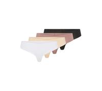String DORINA "Airlite", Damen, Gr. XXL, weiß, beige, braun, schwarz, Microfaser, Obermaterial: 87% Nylon, 13% Elasthan, körpernah, Unterhosen String, nahtlos, Multipack (26642849-XXL) weiß, beige, br