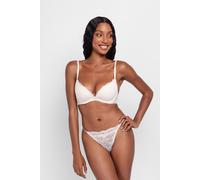 String DORINA, Damen, Gr. S, beige (ivory), Spitze, Obermaterial: 85% Polyamid, 15% Elasthan, unifarben, körpernah, Unterhosen String, durchgehende Spitze mit Spitzenbesatz (14388229-S) ivory