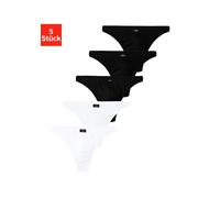 String H.I.S "Herren Unterhose", Damen, Gr. 3 (XS), 5 Stk., schwarz-weiß (weiß, schwarz), Jersey, Obermaterial: 95% Baumwolle, 5% Elasthan, unifarben, körpernah, Unterhosen, in Baumwollstretch-Qualitä