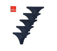 String H.I.S "Herren Unterhose", Herren, Gr. 4 (S), 5 Stk., navy, Jersey, Obermaterial: 95% Baumwolle, 5% Elasthan, unifarben, körpernah, Unterhosen String, in Baumwollstretch-Qualität (12422947-4) na