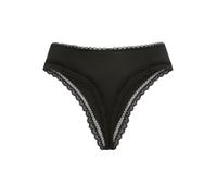 HUGO String aus elastischer Mikrofaser mit Spitzenbesatz - Style THONG UNIQUE, 50545732 Schwarz S