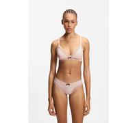 String HUGO UNDERWEAR, Damen, Gr. XL, rosa (light, pastel pink 688), Microfaser, Obermaterial: 79% Polyamid, 21% Elasthan, körpernah, Unterhosen String, elegante Spitzenbesätze, Logo-Schleife, mittler