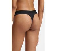 String HUGO UNDERWEAR "HUGO HEART", Damen, Gr. L, schwarz 001, Feinripp, Obermaterial: 90% Modal, 10% Elasthan, körpernah, Unterhosen String, mit Herz-Logo und niedrigem Bund (73469544-L) schwarz 001