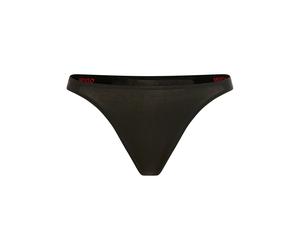 String HUGO UNDERWEAR "HUGO ID", Damen, Gr. M, schwarz (schwarz 001), Jersey, Obermaterial: 93% Baumwolle, 7% Elasthan, körpernah, Unterhosen String (46068343-M) schwarz 001