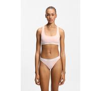 String HUGO UNDERWEAR "ID", Damen, Gr. L, rosa (light, pastel pink 688), Jersey, Obermaterial: 93% Baumwolle, 7% Elasthan, körpernah, Unterhosen String, aus Stretch-Baumwolle mit Logos am Bund (904325