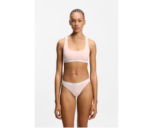 String HUGO UNDERWEAR "ID", Damen, Gr. XXL, light, pastel pink 688, Jersey, Obermaterial: 93% Baumwolle, 7% Elasthan, körpernah, Unterhosen String, aus Stretch-Baumwolle mit Logos am Bund (90432558-XX