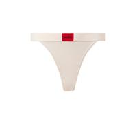 String HUGO UNDERWEAR "RED LABEL", Damen, Gr. XL (42), beige (natural 101), Jersey, Obermaterial: 93% Baumwolle, 7% Elasthan, unifarben, körpernah, Unterhosen String, mit Logo auf dem elastischen Bund