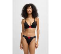 String HUGO UNDERWEAR "STRING RED LABEL", Damen, Gr. M (38), schwarz (schwarz 001), Jersey, Obermaterial: 93% Baumwolle, 7% Elasthan, unifarben, körpernah, Unterhosen String, mit BOSS Logobund (893683
