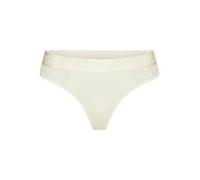 String HUGO UNDERWEAR "THONG SL DESIGN", Damen, Gr. XL, beige (natural 101), Jersey, Obermaterial: 95% Baumwolle, 5% Elasthan, eng, Unterhosen String, mit Mesheinsatz (54053451-XL) natural 101