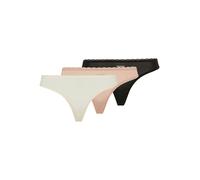 String HUGO UNDERWEAR "TRIPLET MICRO", Damen, Gr. XXL, 3 Stk., open miscellaneous 960, Jersey, Obermaterial: 85% Polyamid, 15% Elasthan, Unterhosen String, mit niedriger Bundhöhe und tonalem Spitzenbe