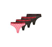 String HUGO UNDERWEAR "TRIPLET THONG DESIGN", Damen, Gr. S, 3 Stk., medium pink 660, Jersey, Obermaterial: 95% Baumwolle, 5% Elasthan, Unterhosen String, wiederholendes Logo am Bund (50095421-S) mediu