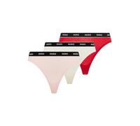 String HUGO UNDERWEAR "TRIPLET THONG STRIPE", Damen, Gr. L, open miscellaneous 965, Jersey, Obermaterial: 95% Baumwolle, 5% Elasthan, Unterhosen String (50496248-L) open miscellaneous 965