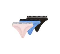 String HUGO UNDERWEAR "TRIPLET THONG STRIPE", Damen, Gr. M, open miscellaneous 975, Jersey, Obermaterial: 95% Baumwolle, 5% Elasthan, Unterhosen String, elastischer Bund mit Logo, enganliegend (992141