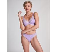 String HUNKEMÖLLER "Diva thong", Damen, Gr. M, lila, 58% Polyamid, 31% Polyester, 11% Elasthan, Unterhosen String (82861302-M) lila