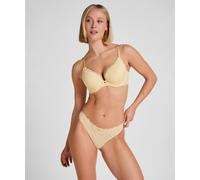 String HUNKEMÖLLER "Marine Thong", Damen, Gr. L, gelb, 89% Polyamid, 11% Elasthan, Unterhosen String (81826642-L) gelb