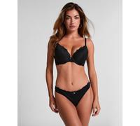 String HUNKEMÖLLER "Marine Thong", Damen, Gr. XXL, schwarz, 94% Polyamid, 6% Elasthan, Unterhosen String (71583336-XXL) schwarz