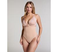 String HUNKEMÖLLER "Seamless Enhancing High Waisted Thong", Damen, Gr. S, beige, 88% Polyamid, 12% Elasthan, Unterhosen String (47070769-S) beige