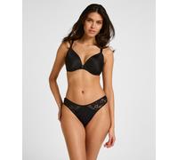 String HUNKEMÖLLER "String Andrea", Damen, Gr. S, schwarz, 92% Polyamid, 8% Polyester, Unterhosen String (73876465-S) schwarz