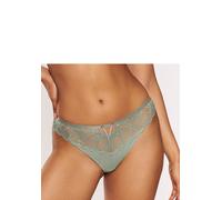 String LASCANA "Alicia", Damen, Gr. 32/34, grün (salbei), Microtouch, Obermaterial: 84% Polyamid, 16% Elasthan, Unterhosen, mit schönem Bund aus feiner Spitze (93009267-32) salbei