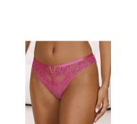 String LASCANA "Alicia", Damen, Gr. 32/34, pink, Microtouch, Obermaterial: 84% Polyamid, 16% Elasthan, Unterhosen String, mit schönem Bund aus feiner Spitze (77903462-32) pink