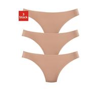 String LASCANA "aus hochwertiger Modal-Qualität", Damen, Gr. 48/50, beige, Obermaterial: 94% Modal (TENCEL™), 6% Elasthan, unifarben, körpernah, Unterhosen String (337422-48) beige