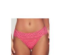 String LASCANA "Cara", Damen, Gr. 40/42, pink, Spitze, Obermaterial: 87% Polyamid, 13% Elasthan, körpernah, Unterhosen String, aus dezent transparenter Spitze, anteilig aus recyceltem Material (299512
