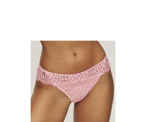 String LASCANA "Cara", Damen, Gr. 40/42, rosa (rosa, puder), Spitze, Obermaterial: 87% Polyamid, 13% Elasthan, körpernah, Unterhosen String, aus dezent transparenter Spitze, anteilig aus recyceltem Ma