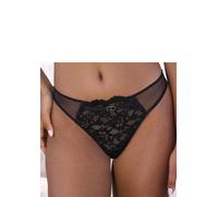 String LASCANA, Damen, Gr. 32/34, schwarz, Microtouch, Obermaterial: 88% Polyamid, 12% Elasthan, figurbetont, Unterhosen String, in aufregendem Leo-Look (48225534-32) schwarz