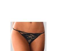 String LASCANA, Damen, Gr. 32/34, schwarz, Obermaterial: 88% Polyamid, 12% Elasthan, Unterhosen String, aus leicht transparenter Spitze (756096-32) schwarz