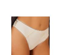 String LASCANA, Damen, Gr. 40/42, beige (creme), Obermaterial: 63% Polyamid (TACTEL), 25% Polyester, 12% Elasthan (LYCRA), figurbetont, Unterhosen, mit floralen Details (96874605-40) creme