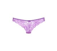String LASCANA, Damen, Gr. 40/42, lila, Spitze, Obermaterial: 90% Polyamid, 10% Elasthan, unifarben, körpernah, Unterhosen String, aus schöner Vollspitze und Schleife (73206261-40) lila