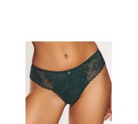 String LASCANA, Damen, Gr. 44/46, grün (tannengrün), Spitze, Obermaterial: 87% Polyamid, 13% Elasthan, körpernah, Unterhosen String, rundherum aus floraler, dezent transparenter Spitze (23993115-44) t