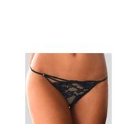 String LASCANA, Damen, Gr. 44/46, schwarz, Obermaterial: 88% Polyamid, 12% Elasthan, Unterhosen String, aus leicht transparenter Spitze (756096-44) schwarz