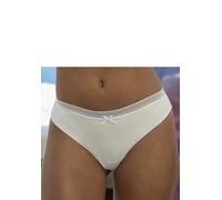 String LASCANA, Damen, Gr. 52/54, weiß, Microtouch, Obermaterial: 65% Polyamid, 35% Elasthan, Unterhosen, SEAMLESS mit nahtloser Verarbeitung und feinem Spitzenbund (86788363-52) weiß