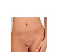 String LASCANA "Eleonora", Damen, Gr. 36/38, braun (kupferfarben), Microfaser, Obermaterial: 90% Polyamid, 10% Elasthan, körpernah, Unterhosen String, mit verführerischen Cut-Outs (39356028-36) kupfer