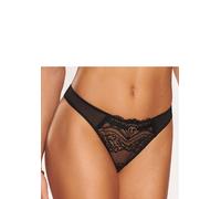 String LASCANA "Eleonora", Damen, Gr. 40/42, schwarz, Microfaser, Obermaterial: 90% Polyamid, 10% Elasthan, körpernah, Unterhosen String, mit verführerischen Cut-Outs (73737238-40) schwarz
