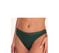 String LASCANA "Freya", Damen, Gr. 36/38, grün (tannengrün), Spitze, Obermaterial: 85% Polyamid, 15% Elasthan, Unterhosen, aus Spitze in Leo-Optik mit modischem Bund, sexy Dessous (69987124-36) tannen