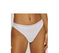 String LASCANA "Freya", Damen, Gr. 44/46, weiß, Spitze, Obermaterial: 85% Polyamid, 15% Elasthan, Unterhosen, aus Spitze in Leo-Optik mit modischem Bund, sexy Dessous (33685550-44) weiß
