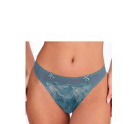 String LASCANA "Gabriella", Damen, Gr. 32/34, bunt (blau, multicolor), Spitze, Obermaterial: 50% Polyamid, 30% Polyester, 20% Elasthan, Unterhosen String, aus Mesh mit hauchzarter Stickerei, transpare