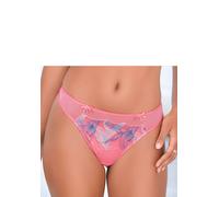 String LASCANA "Gabriella", Damen, Gr. 44/46, bunt (pink, multicolor), Spitze, Obermaterial: 50% Polyamid, 30% Polyester, 20% Elasthan, Unterhosen String, aus Mesh mit hauchzarter Stickerei, transpare