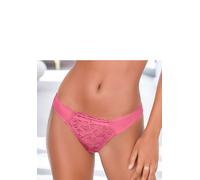 String LASCANA "Nikoletta", Damen, Gr. 44/46, blau (pink), Spitze, Obermaterial: 88% Polyamid, 12% Elasthan, Unterhosen String, aus floraler Spitze und feinem Mesh in transparenter Optik, Topseller (9