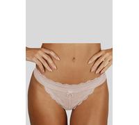 String LASCANA "Premium Dessous", Damen, Gr. 44/46, rosa (rose), Spitze, Obermaterial: 90% Polyamid, 10% Elasthan, figurbetont, Unterhosen String, aus zarter Spitze mit feiner Zierschleife und Accesso