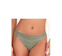 String LASCANA "Tiziana", Damen, Gr. 32/34, grün (salbei), Microtouch, Obermaterial: 84% Polyamid, 16% Elasthan, figurbetont, Unterhosen String, mit anteilig recycelter Spitze (59241068-32) salbei