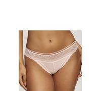 String LASCANA "Tiziana", Damen, Gr. 36/38, beige (puder), Microtouch, Obermaterial: 84% Polyamid, 16% Elasthan, figurbetont, Unterhosen String, mit anteilig recycelter Spitze (36316864-36) puder
