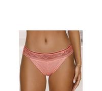 String LASCANA "Tiziana", Damen, Gr. 44/46, orange (neon pfirisch), Microtouch, Obermaterial: 84% Polyamid, 16% Elasthan, figurbetont, Unterhosen String, mit anteilig recycelter Spitze (55059845-44) n