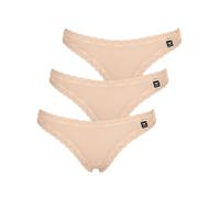 String LIKE IT "3er Pack Damen String Olivia", Damen, Gr. L, beige (nude), Stoff, Obermaterial: 92% Polyamid PA. 8% Elasthan EL., Unterhosen String (16638213-L) nude