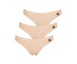 String LIKE IT "3er Pack Damen String Olivia", Damen, Gr. S, beige (nude), Stoff, Obermaterial: 92% Polyamid PA. 8% Elasthan EL., Unterhosen String (64717405-S) nude