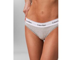 String "MODERN COTTON", Damen, Gr. XL (42), grau (grau heather), Obermaterial: 53% Baumwolle, 35% Modal, 12% Elasthan, CALVIN KLEIN UNDERWEAR, meliert, Unterhosen String, mit breitem Bündchen (8975026